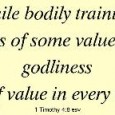 Bodily training is valuable, but… A rather disturbing question came to mind yesterday: Why are we willing to suffer hardship for physical health, but take the easy path for spiritual health? As I think about...